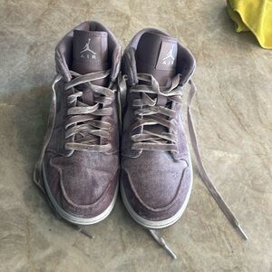 Women’s Nike Air Jordan’s size 10. Purple velvet